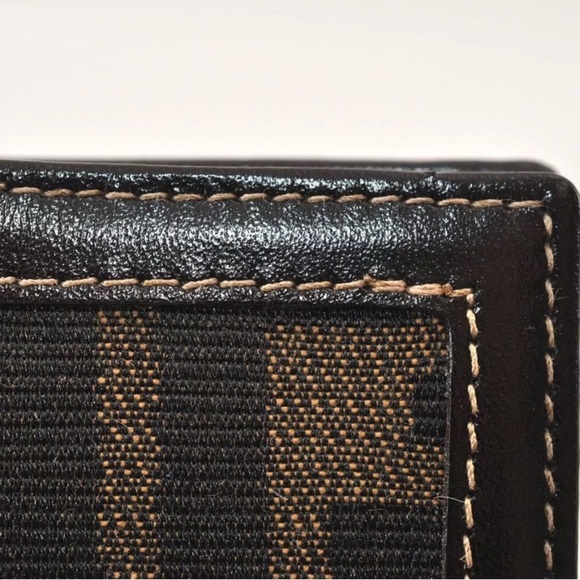 Authentic FENDI Zucca Agenda Notebook Cover Purse Canvas Leather Brown Box - Picture 9 of 16